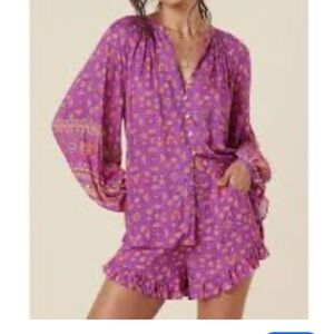 Spell madame peacock blouse in boysenberry